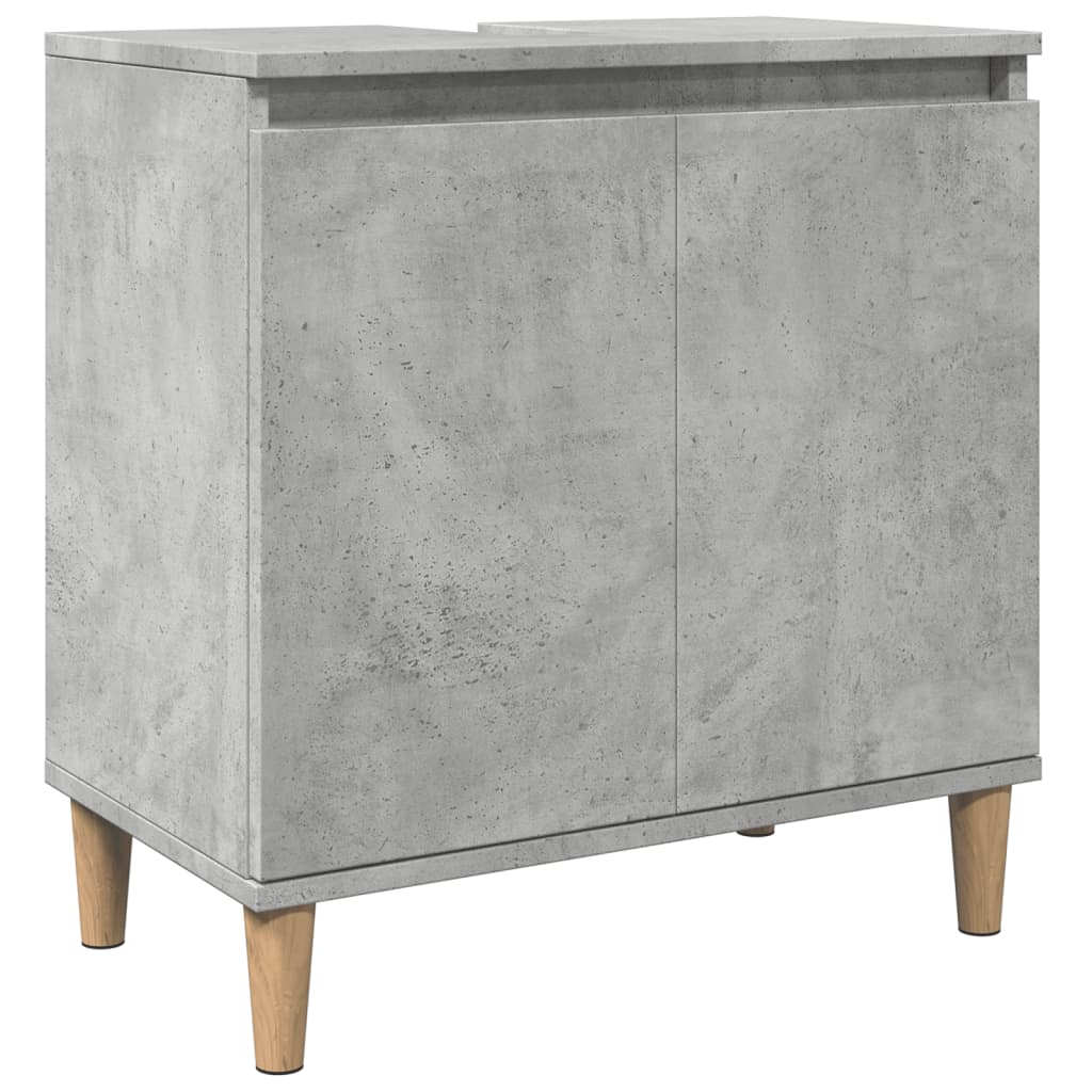 Mobile Lavabo Grigio Cemento 58x33x60 cm in Legno Multistrato | homemem39