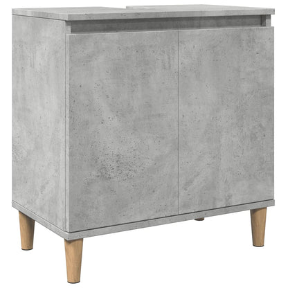Mobile Lavabo Grigio Cemento 58x33x60 cm in Legno Multistrato | homemem39