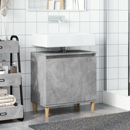 Mobile Lavabo Grigio Cemento 58x33x60 cm in Legno Multistrato | homemem39