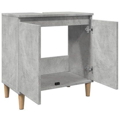 Mobile Lavabo Grigio Cemento 58x33x60 cm in Legno Multistrato | homemem39