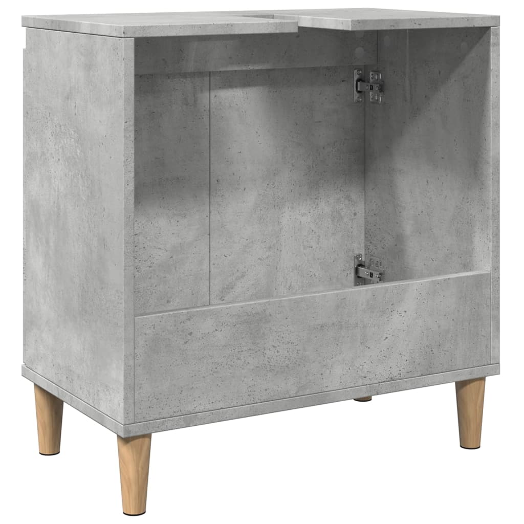 Mobile Lavabo Grigio Cemento 58x33x60 cm in Legno Multistrato | homemem39