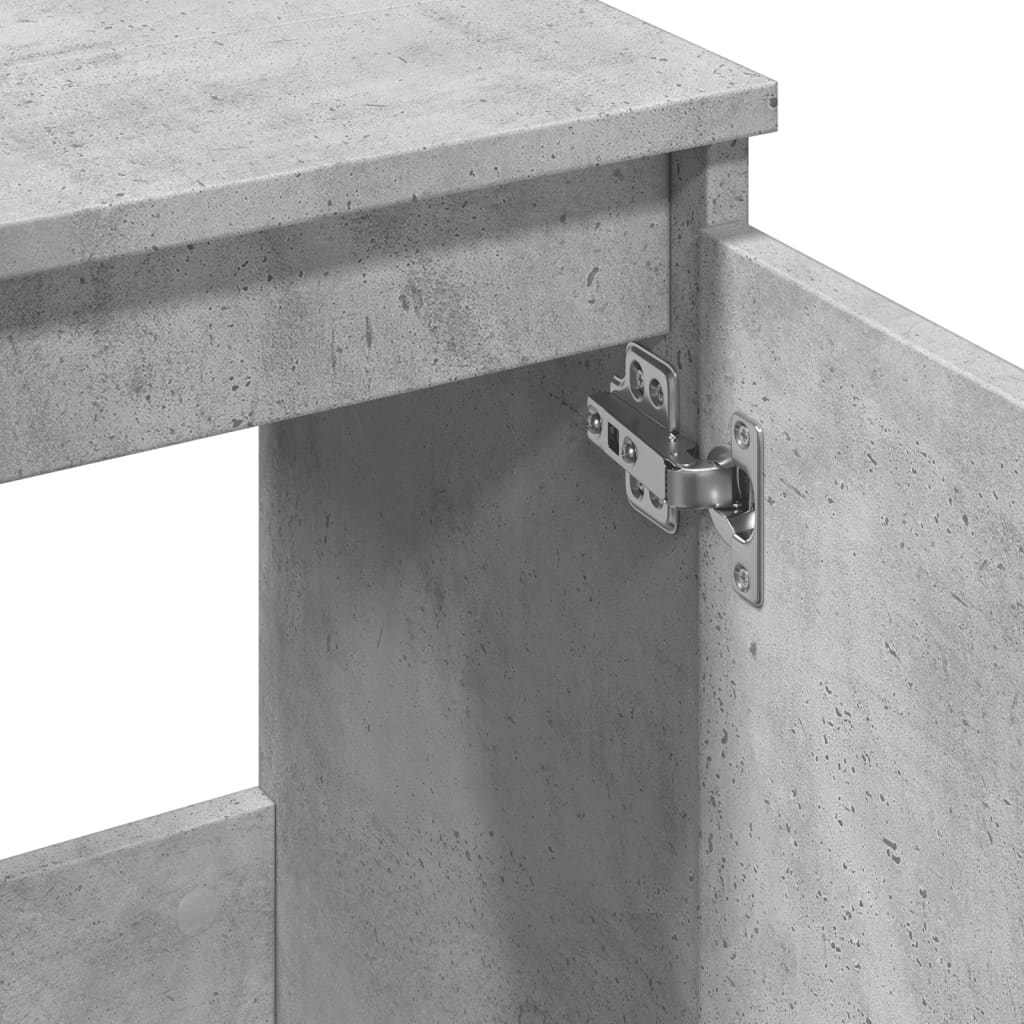Mobile Lavabo Grigio Cemento 58x33x60 cm in Legno Multistrato | homemem39