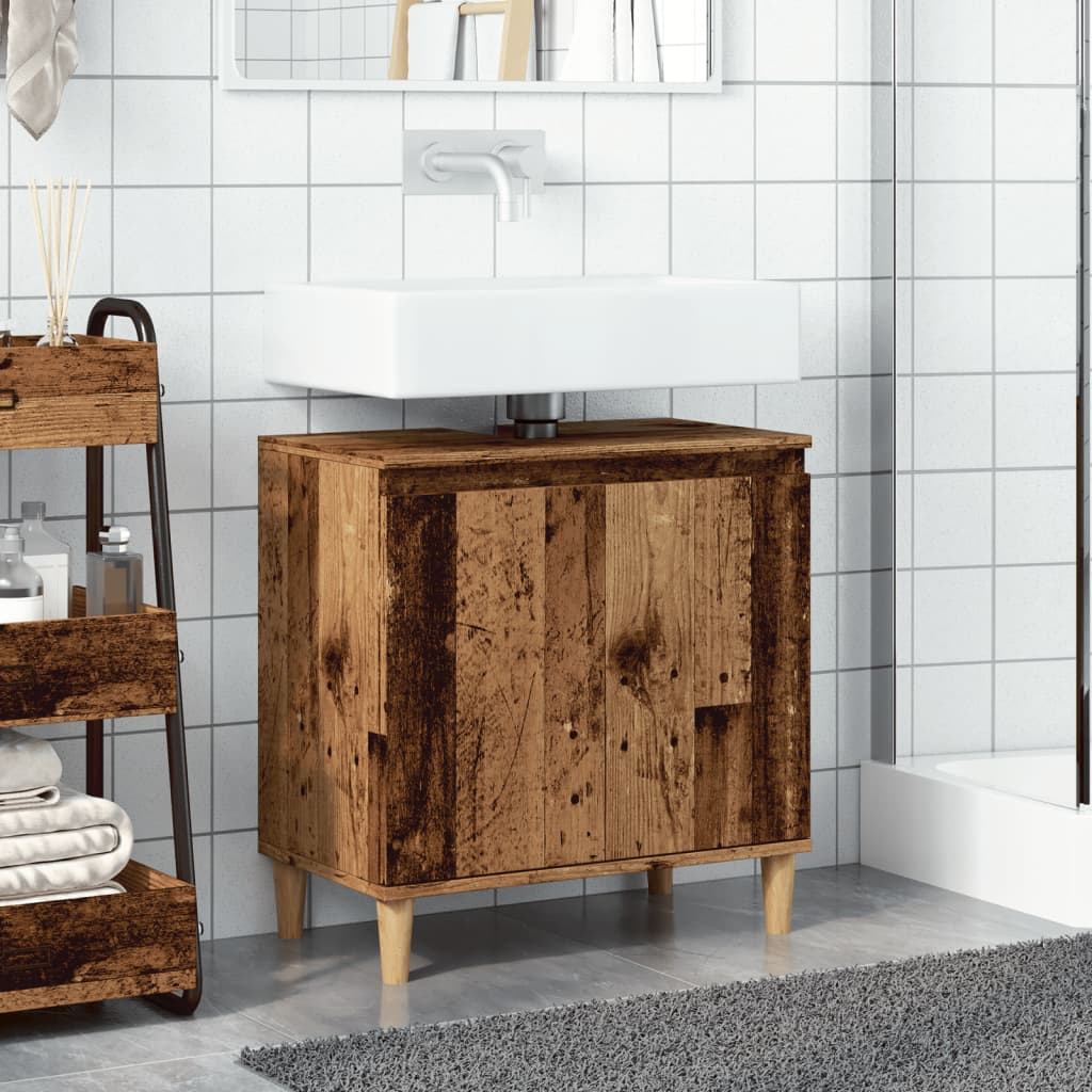 Mobile Lavabo Legno Antico 58x33x60 cm in Legno Multistrato | homemem39