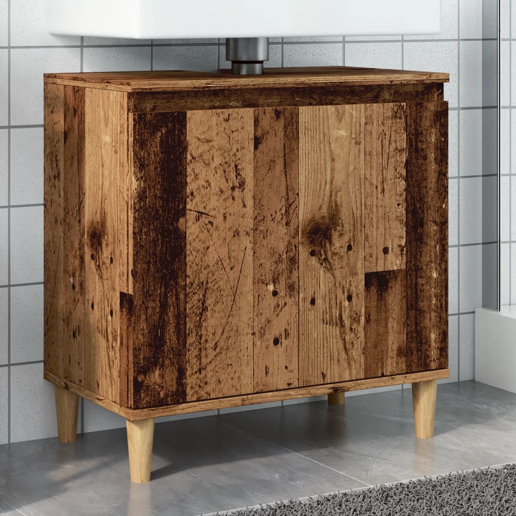 Mobile Lavabo Legno Antico 58x33x60 cm in Legno Multistrato | homemem39