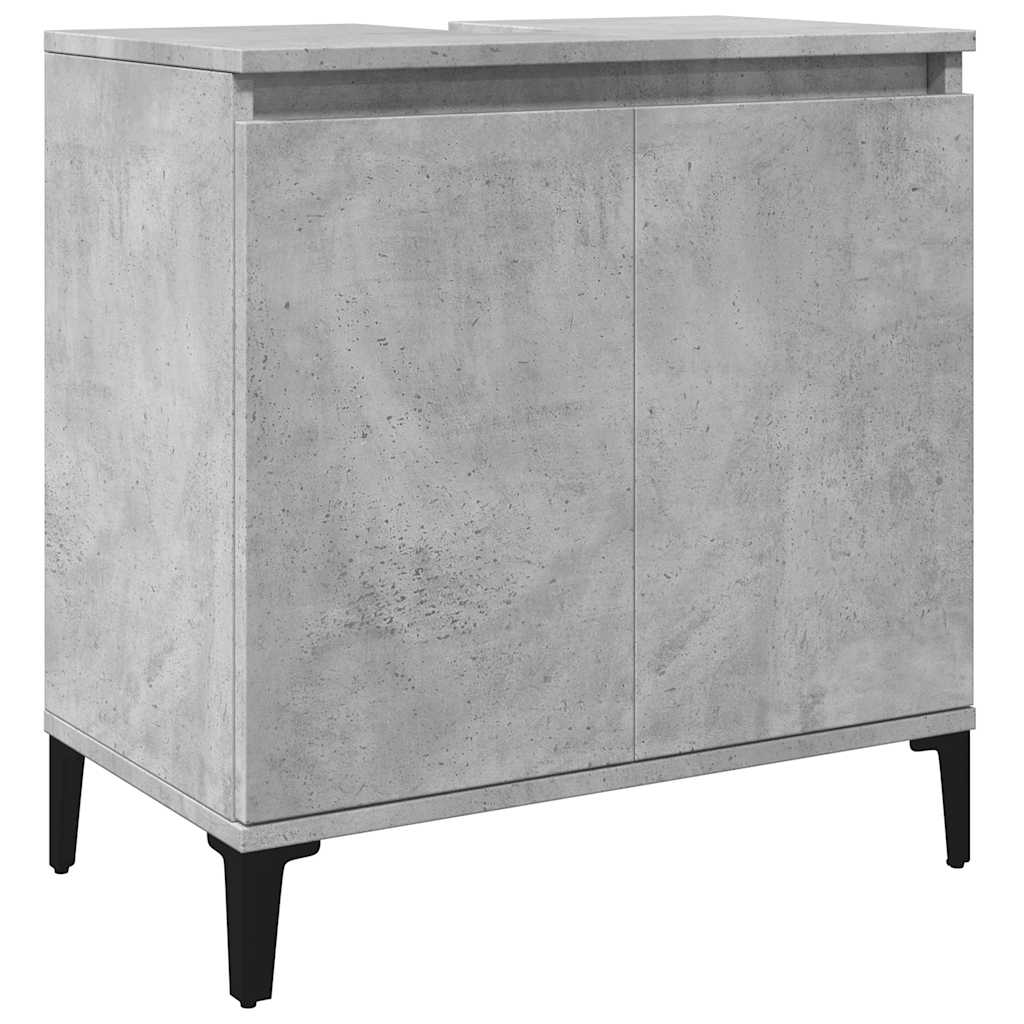 Mobile Lavabo Grigio Cemento 58x33x60 cm in Legno Multistrato | homemem39