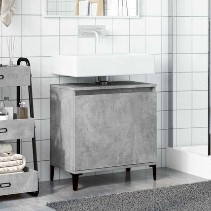 Mobile Lavabo Grigio Cemento 58x33x60 cm in Legno Multistrato | homemem39