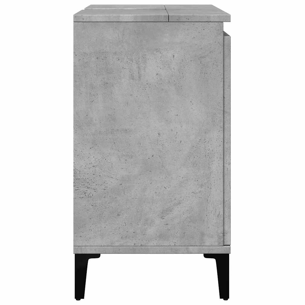 Mobile Lavabo Grigio Cemento 58x33x60 cm in Legno Multistrato | homemem39