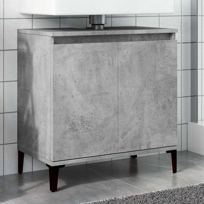 Mobile Lavabo Grigio Cemento 58x33x60 cm in Legno Multistrato | homemem39