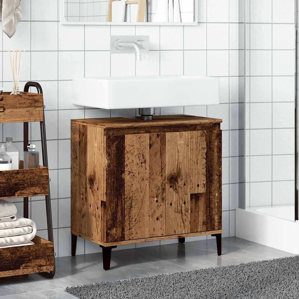 Mobile Lavabo Legno Antico 58x33x60 cm in Legno Multistrato | homemem39