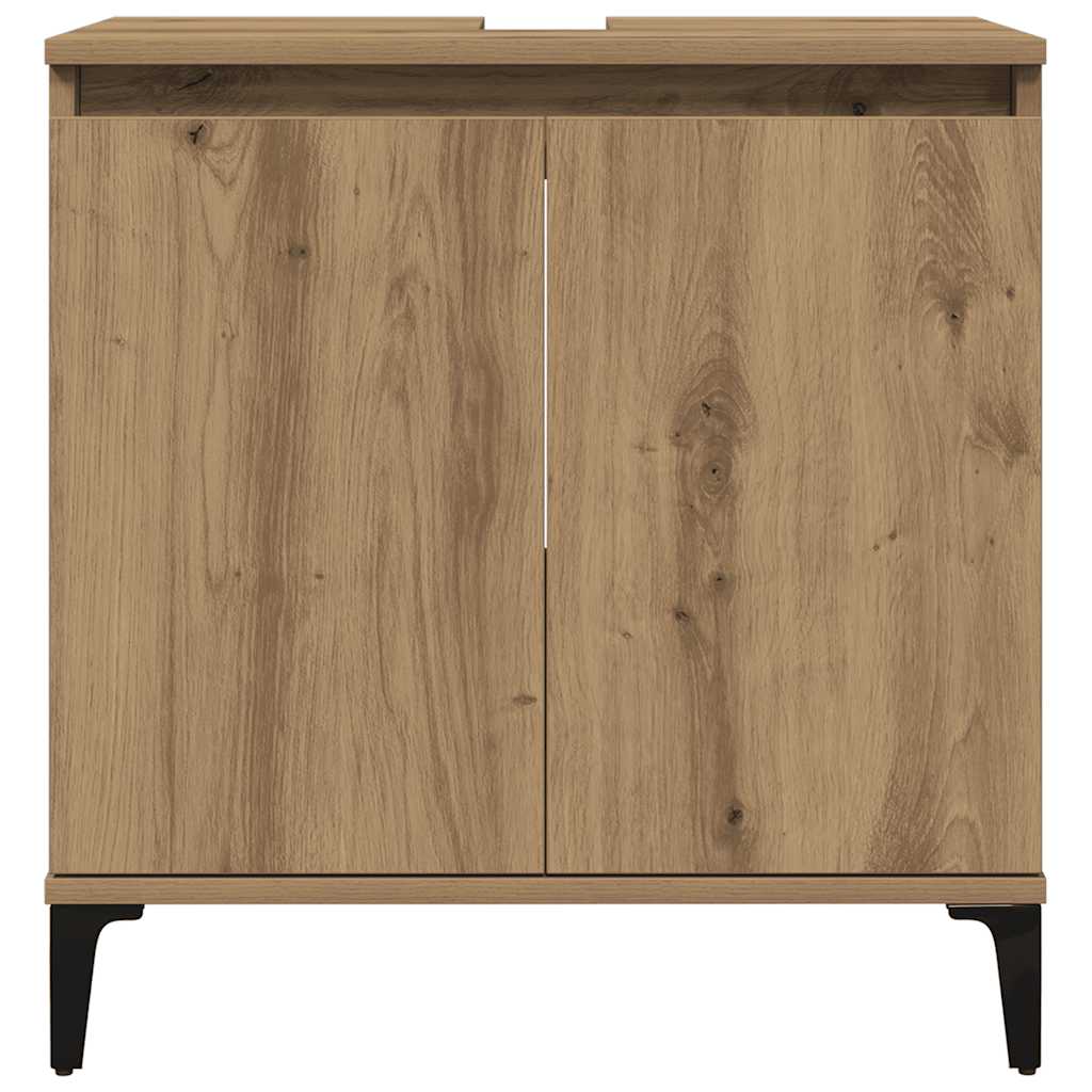 Mobile Lavabo Rovere Artigianale 58x33x60 cm Legno Multistrato | homemem39