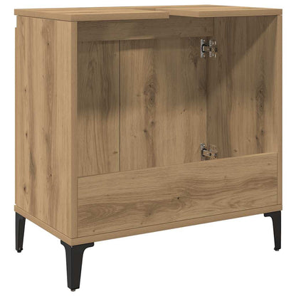 Mobile Lavabo Rovere Artigianale 58x33x60 cm Legno Multistrato | homemem39