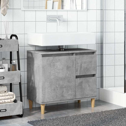 Mobile Lavabo da Bagno Grigio Rovere 65x33x60 cm in Truciolato