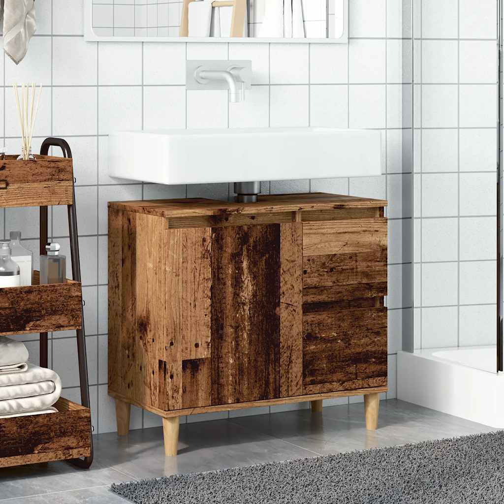 Mobile Sottolavabo Legno Antico 65x33x60 cm in Truciolato | homemem39