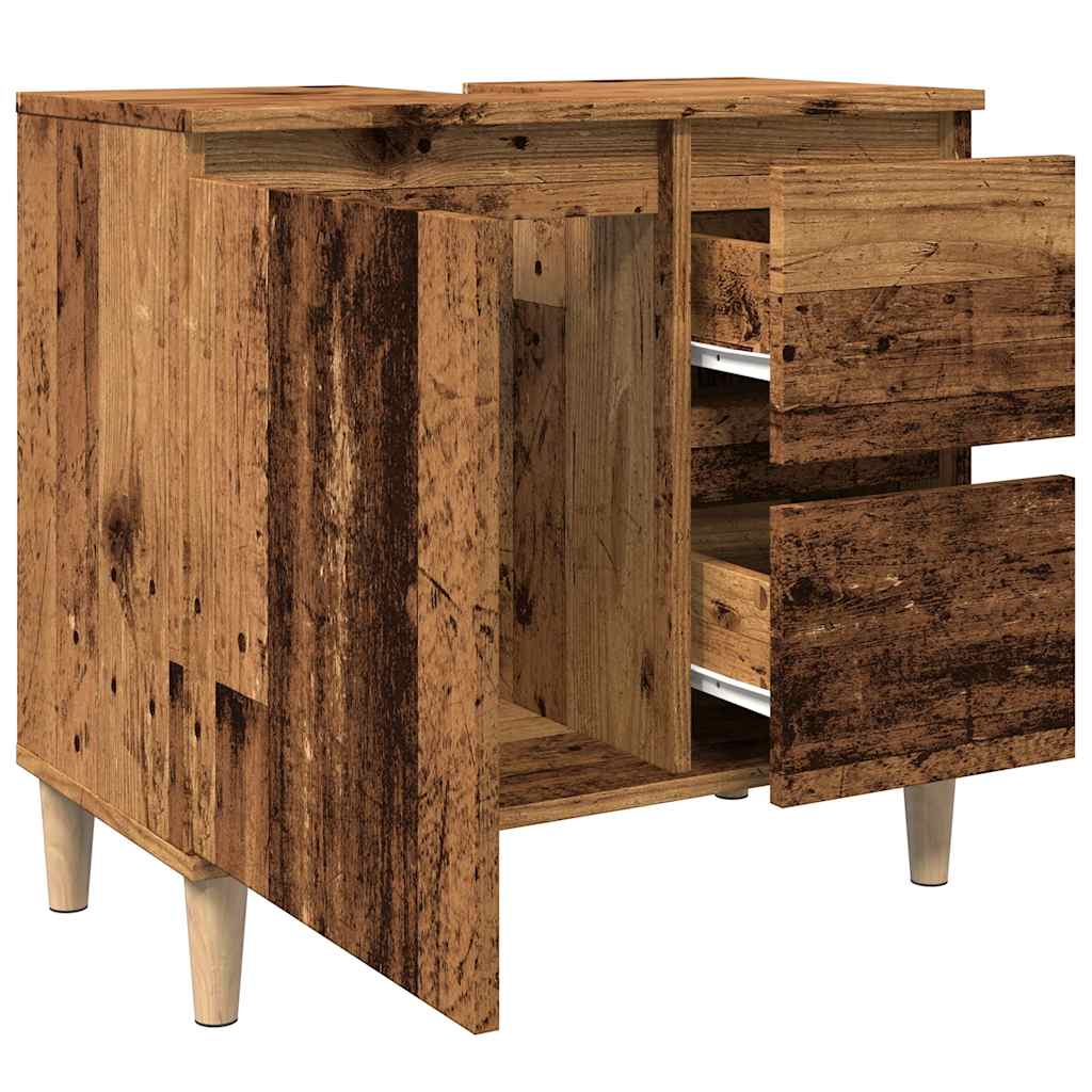 Mobile Sottolavabo Legno Antico 65x33x60 cm in Truciolato | homemem39