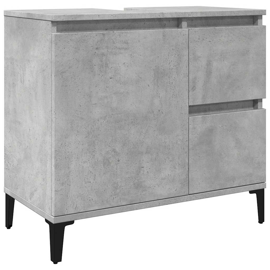 Mobile Lavabo da Bagno Grigio Rovere 65x33x60cm in Truciolato - homemem39