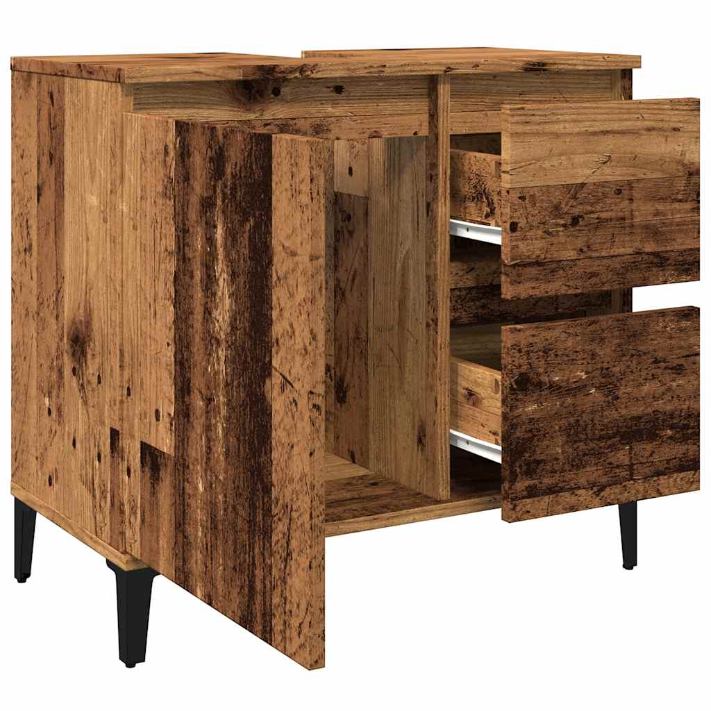 Mobile Sottolavabo Legno Antico 65x33x60 cm in Truciolato | homemem39