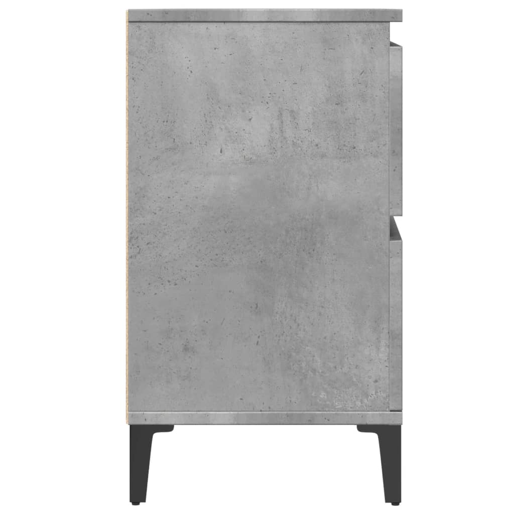 Mobile Lavabo Grigio Cemento 80x33x60 cm in Legno Multistrato | homemem39