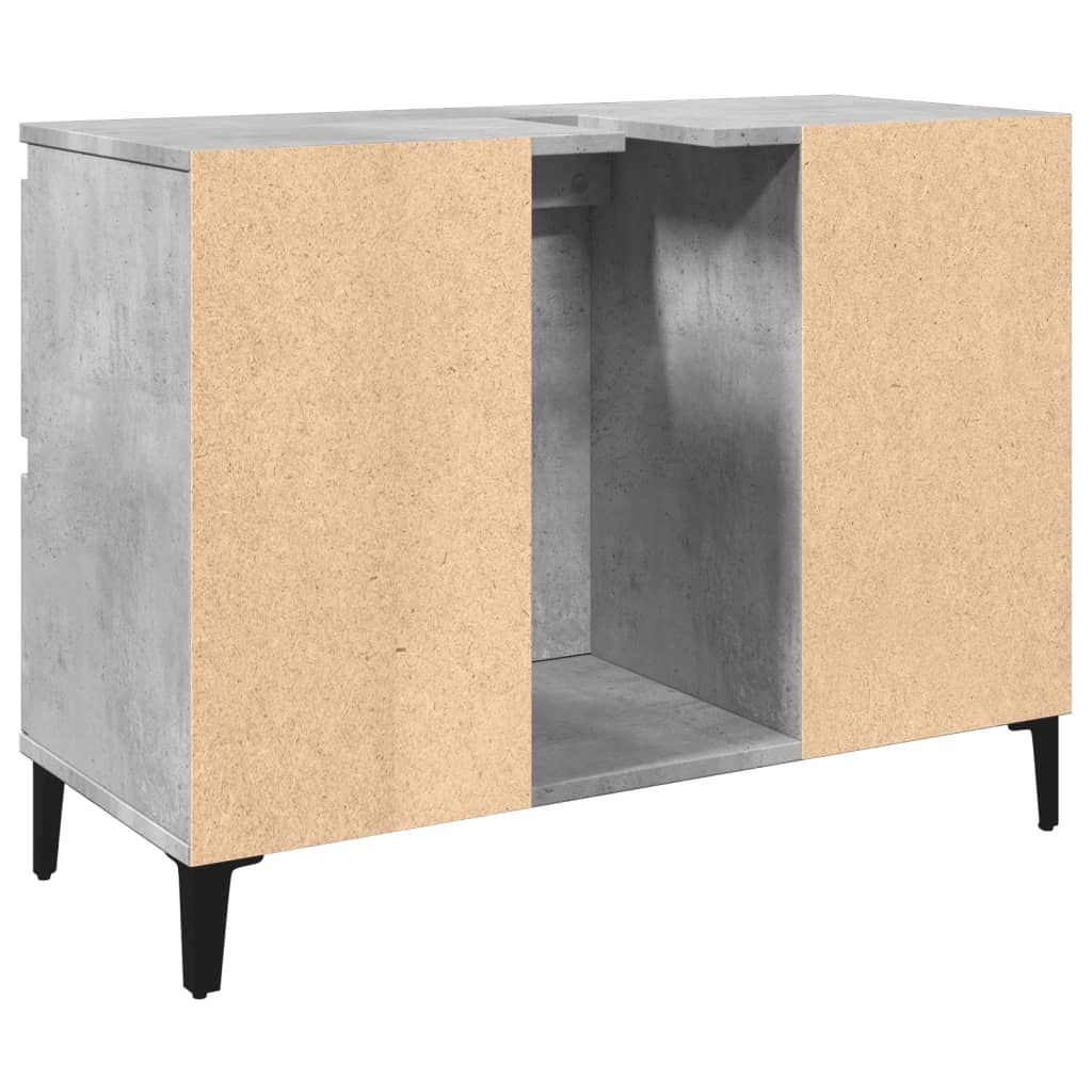 Mobile Lavabo Grigio Cemento 80x33x60 cm in Legno Multistrato | homemem39