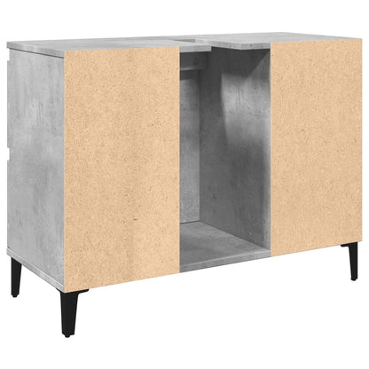 Mobile Lavabo Grigio Cemento 80x33x60 cm in Legno Multistrato | homemem39