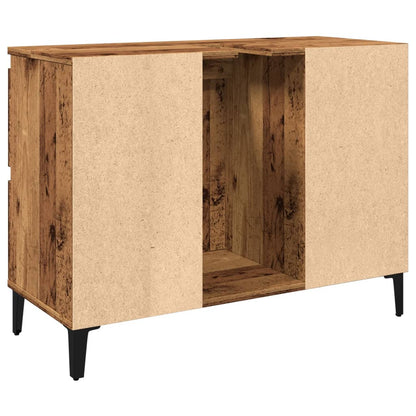 Mobile Lavabo Legno Antico 80x33x60 cm in Legno Multistrato | homemem39