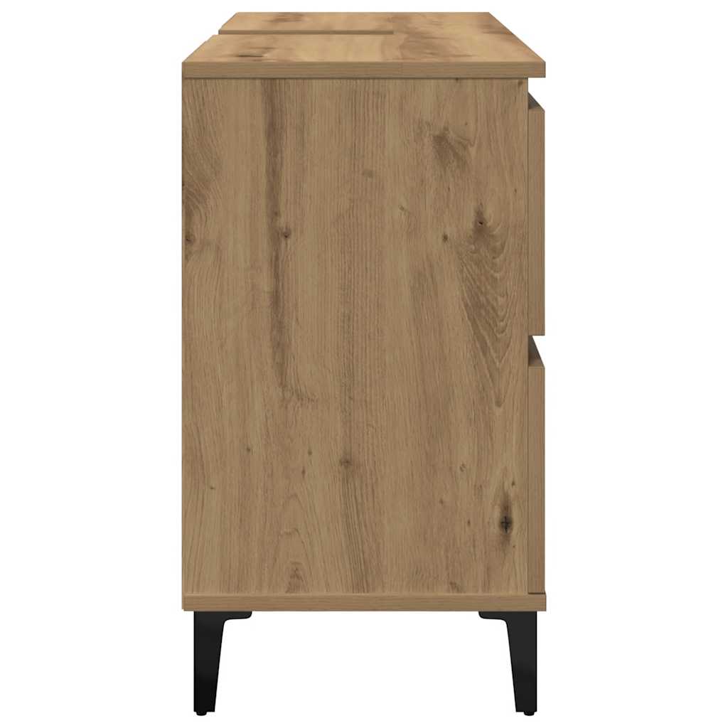 Mobile Lavabo Rovere Artigianale 80x33x60 cm Legno Multistrato | homemem39