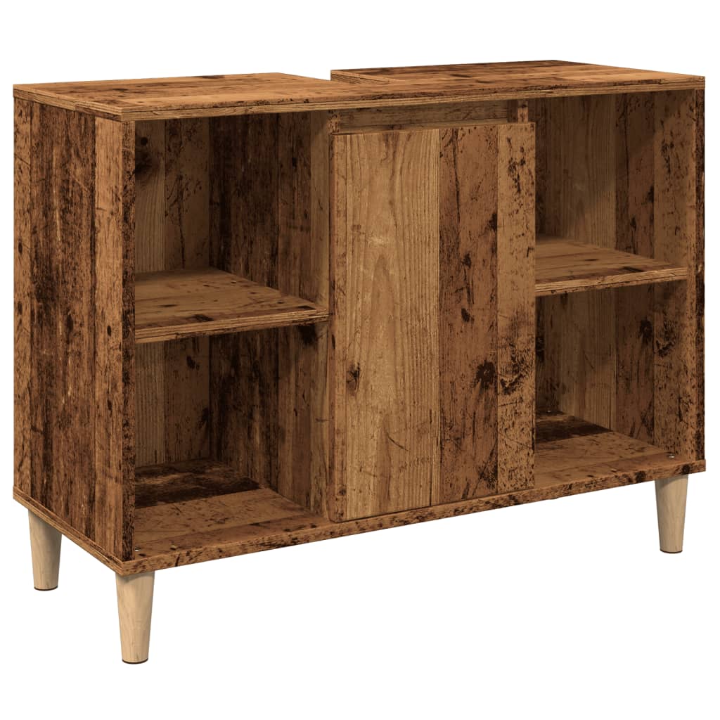 Mobile da Bagno Legno Antico 80x33x60 cm in Legno Multistrato | homemem39