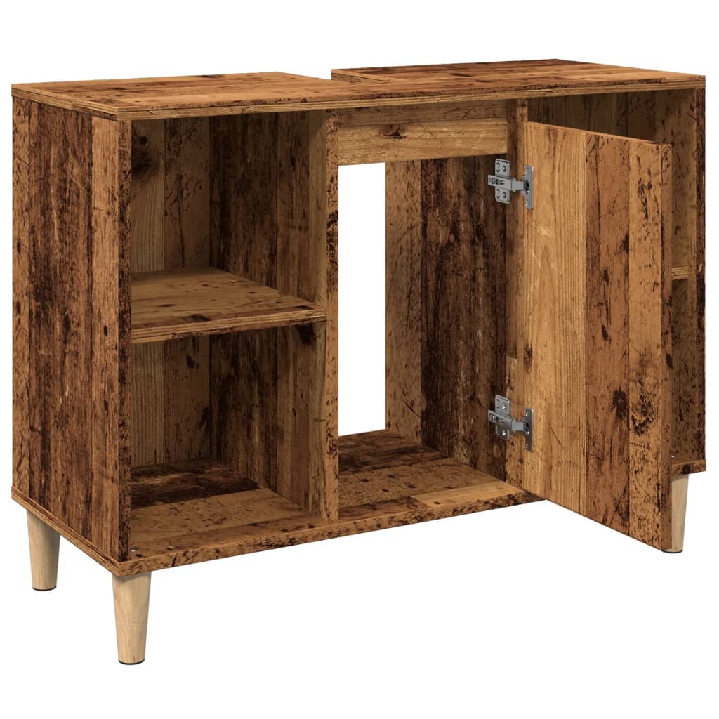 Mobile da Bagno Legno Antico 80x33x60 cm in Legno Multistrato | homemem39