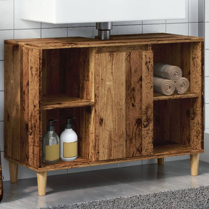 Mobile da Bagno Legno Antico 80x33x60 cm in Legno Multistrato | homemem39