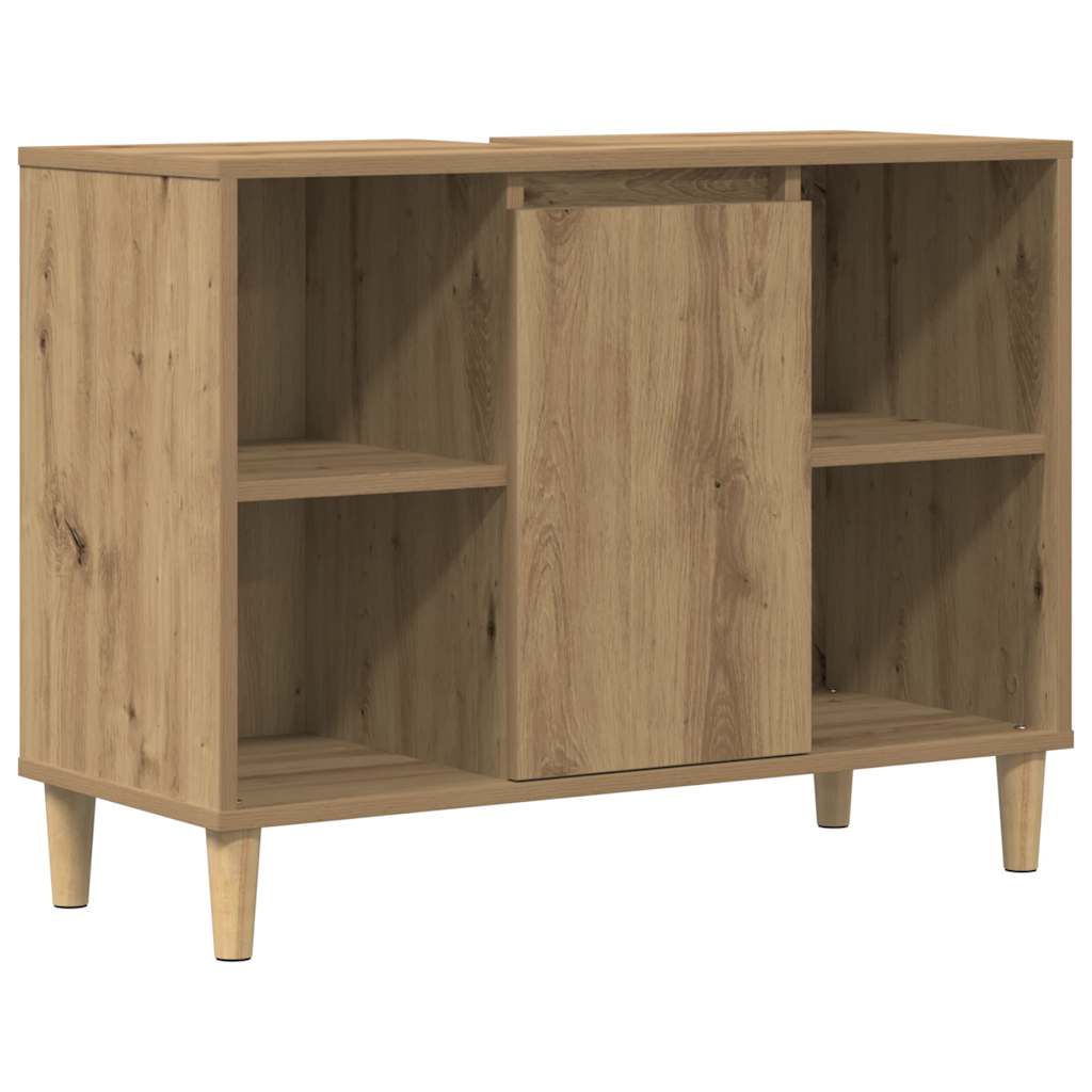 Mobile da Bagno Rovere Artigianale 80x33x60cm Legno Multistrato | homemem39