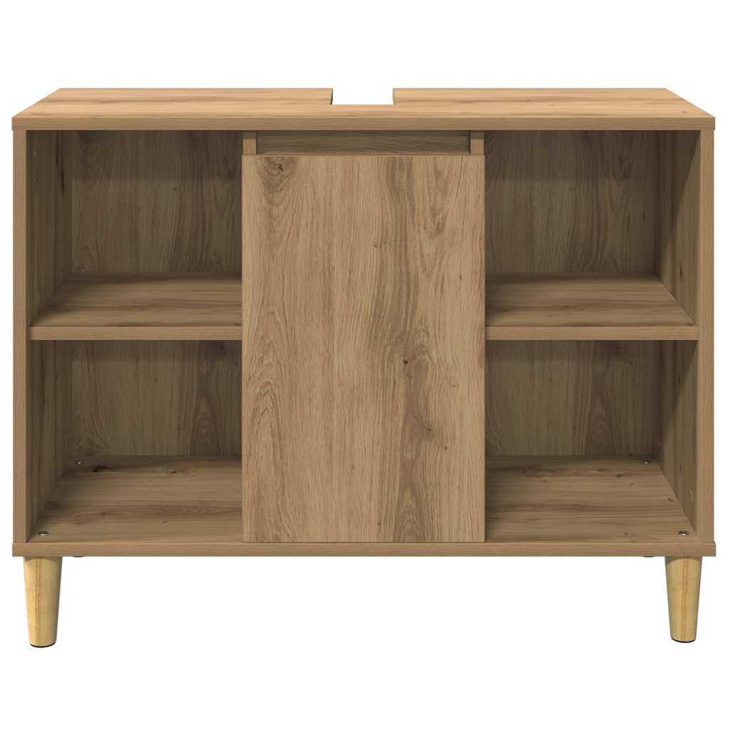 Mobile da Bagno Rovere Artigianale 80x33x60cm Legno Multistrato | homemem39