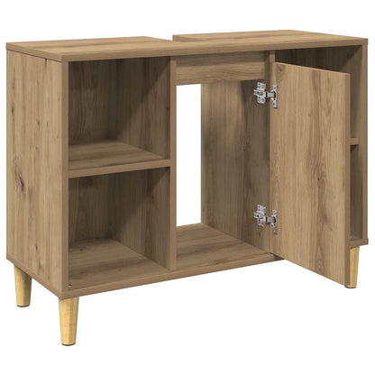 Mobile da Bagno Rovere Artigianale 80x33x60cm Legno Multistrato | homemem39