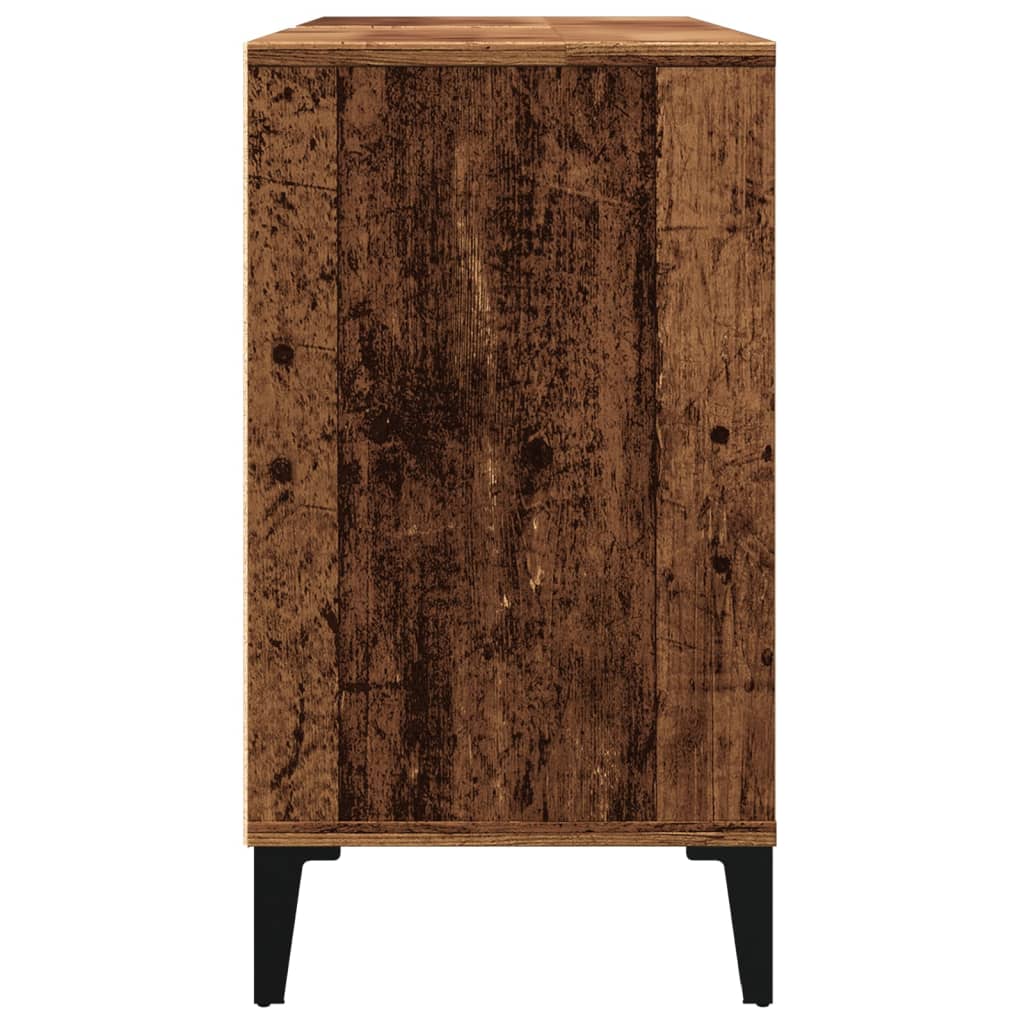 Mobile Lavabo Legno Antico 80x33x60 cm in Legno Multistrato