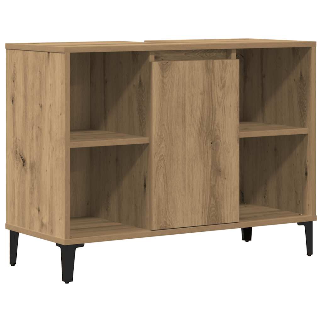 Mobile Lavabo Rovere Artigianale 80x33x60 cm Legno Multistrato | homemem39
