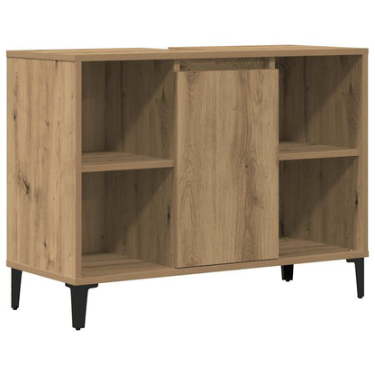 Mobile Lavabo Rovere Artigianale 80x33x60 cm Legno Multistrato | homemem39