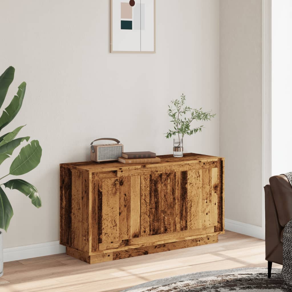 Credenza Legno Antico 102x35x55 cm in Legno Multistrato - homemem39