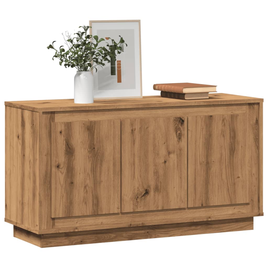 Credenza Rovere Artigianale 102x35x55 cm in Legno Multistrato - homemem39