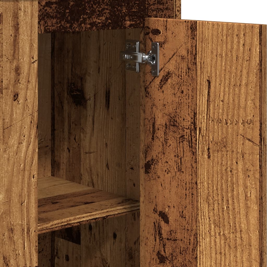 Credenza Legno Antico 36x35,5x103,5 cm in Legno Multistrato - homemem39