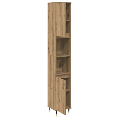 Armadietto Bagno Rovere 30x30x190 cm Legno Multistrato | homemem39