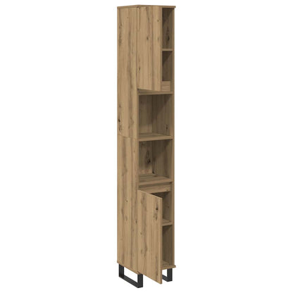 Armadietto Bagno Rovere 30x30x190 cm Legno Multistrato