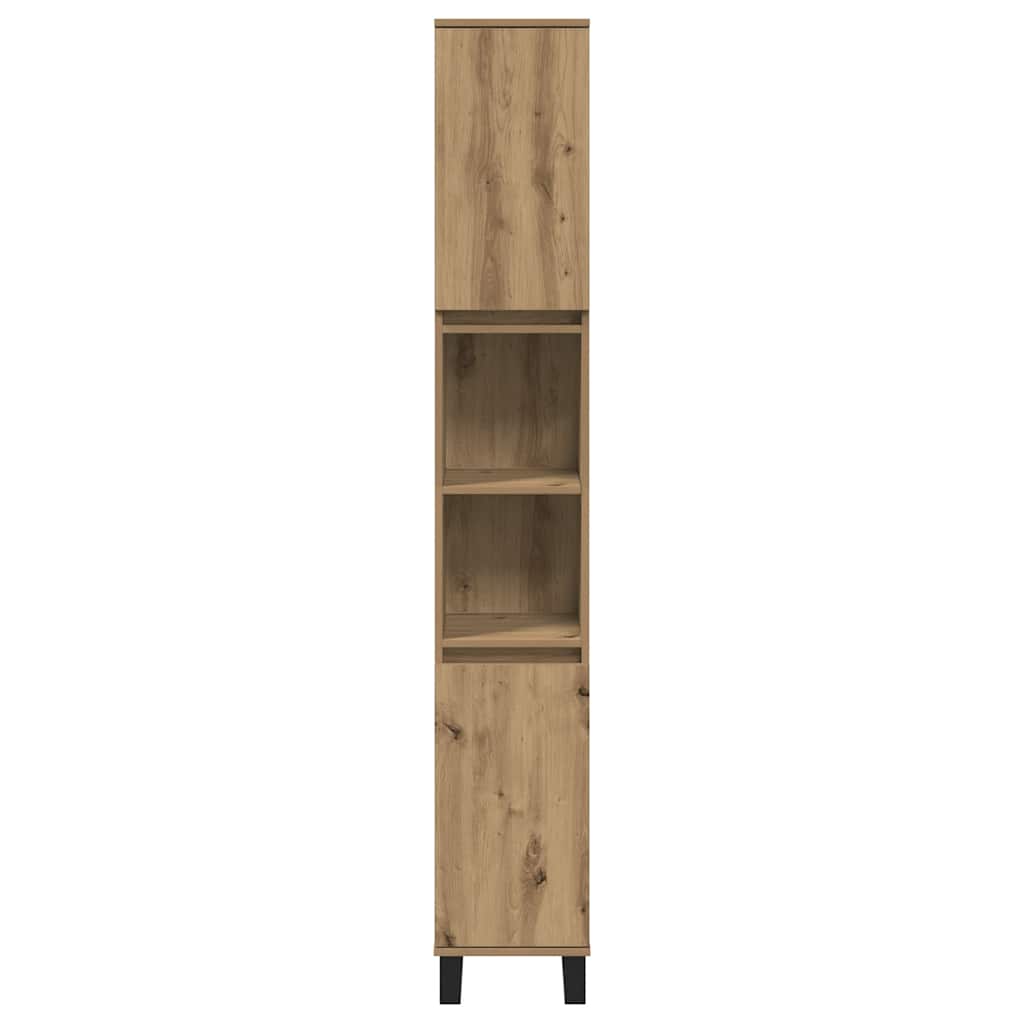 Armadietto Bagno Rovere 30x30x190 cm Legno Multistrato