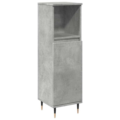 Armadietto da Bagno Grigio Cemento 30x30x100 cm in Truciolato | homemem39