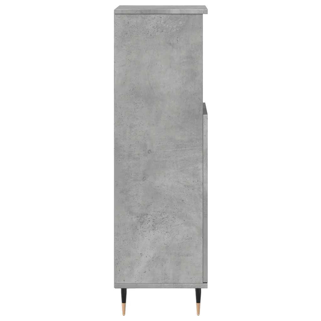 Armadietto da Bagno Grigio Cemento 30x30x100 cm in Truciolato | homemem39