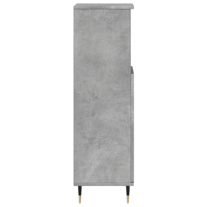 Armadietto da Bagno Grigio Cemento 30x30x100 cm in Truciolato | homemem39
