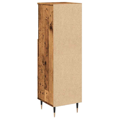 Armadietto da Bagno Legno Antico 30x30x100 cm in Truciolato | homemem39