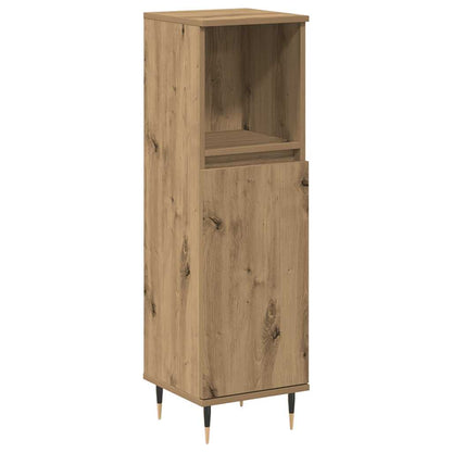Armadietto da Bagno Rovere Artigianale 30x30x100 cm Truciolato | homemem39