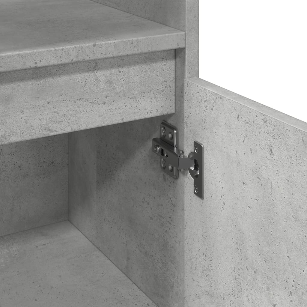 Armadietto Bagno Grigio Cemento 30x30x100 cm Legno Multistrato | homemem39