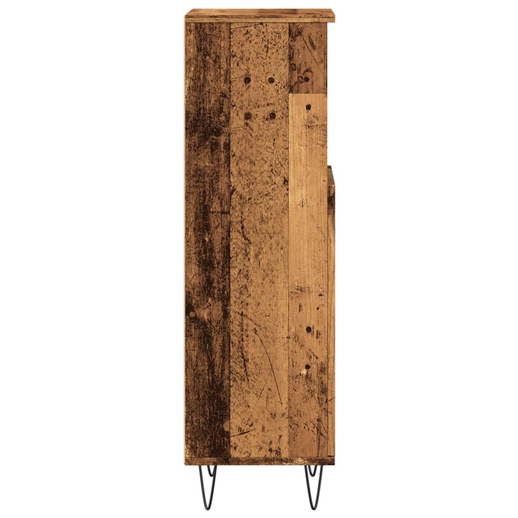Armadietto Bagno Legno Antico 30x30x100 cm in Legno Multistrato | homemem39