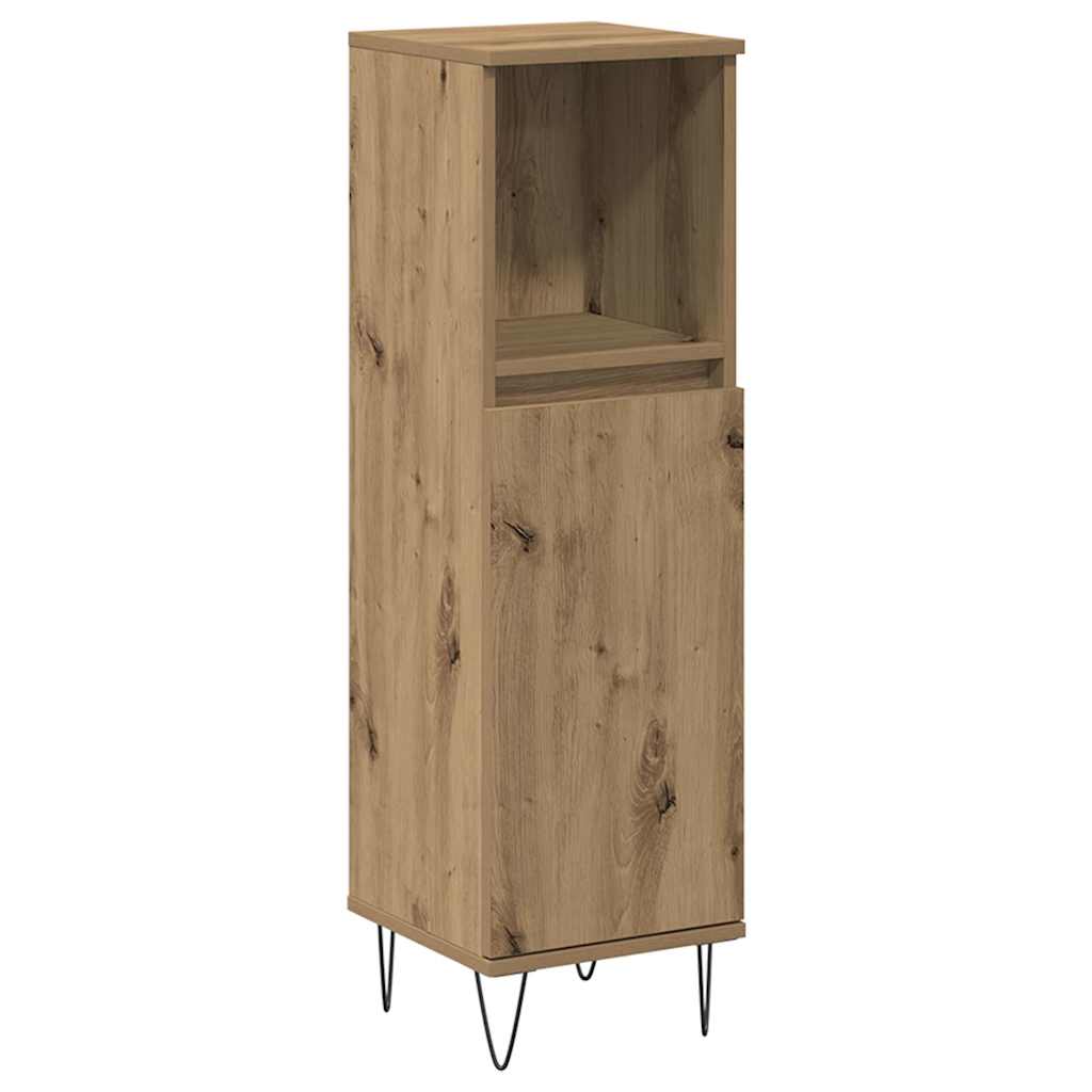 Armadietto Bagno Rovere 30x30x100 cm Legno Multistrato | homemem39