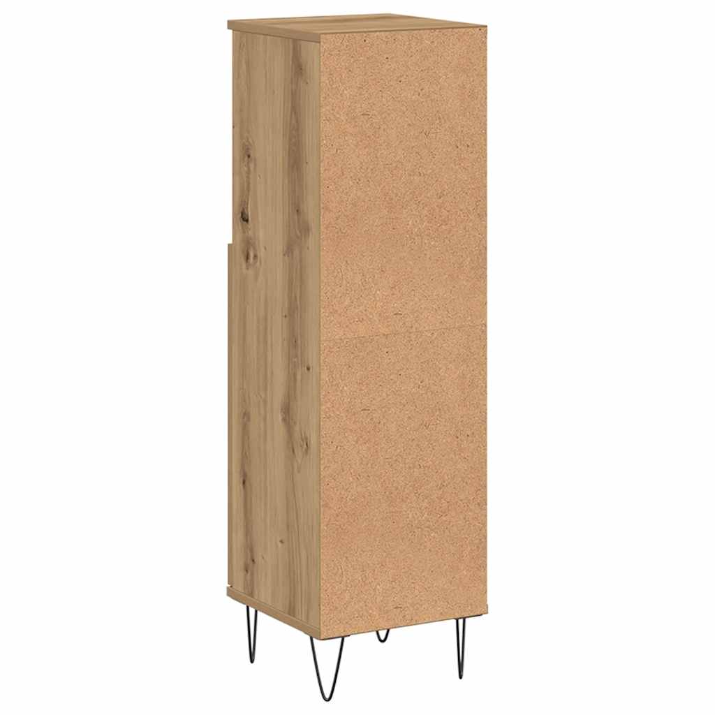 Armadietto Bagno Rovere 30x30x100 cm Legno Multistrato | homemem39