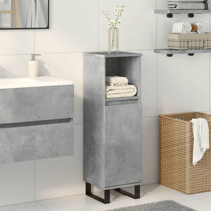 Armadietto da Bagno Grigio Cemento 30x30x100 cm in Truciolato | homemem39